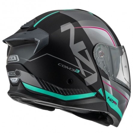 CASC ABATIBLE NZI COMBI 3 DUO ORBE BLACK&ANTHRACITE&TURQUOISE UN/ECE R.22.06