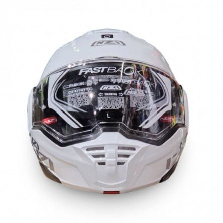 CASCO ABATIBLE NZI FASTBACK DUO SOLID NOUVEUA WHITE