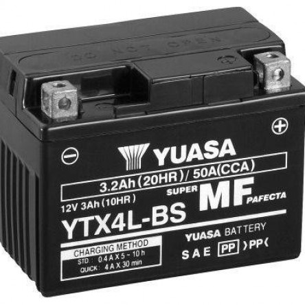 BATERIA YUASA YTX4L-BS 12V 3.2Ah 50A