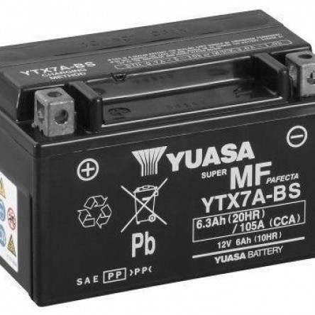 BATERIA YUASA YTX7A-BS 12V 6.3Ah 105A