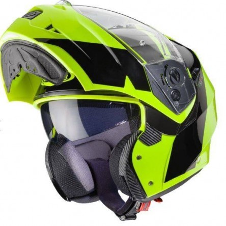 Casc ABATIBLE CABERG DUKE 2 IMPACT fluo/negre