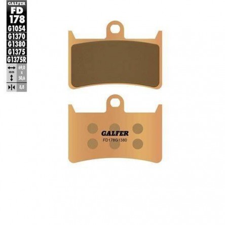 FD178G1380 PASTILLAS DE FRENO MOTO GALFER (SINTER SCOOTER BRAKE PADS)