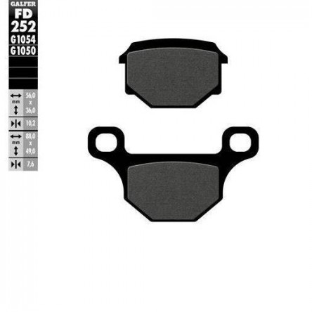 FD252G1054 PASTILLES DE FRE MOTO GALFER (SEMI METAL BRAKE PADS)