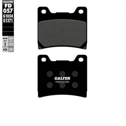 FD057G1054 PASTILLES DE FRE MOTO GALFER (SEMI METAL BRAKE PADS)