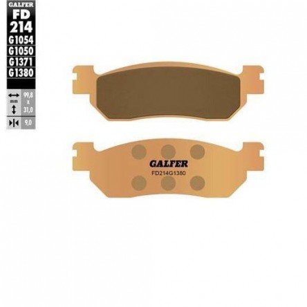 FD214G1380 PASTILLAS DE FRENO MOTO GALFER (SINTER SCOOTER BRAKE PADS)