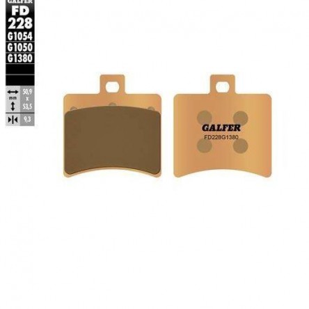 FD228G1380 PASTILLAS DE FRENO MOTO GALFER (SINTER SCOOTER BRAKE PADS)