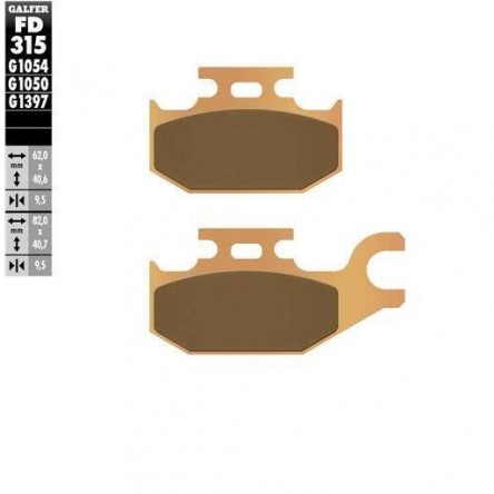 FD315G1397 PASTILLES DE FRE MOTO GALFER (SINTER QUADS BRAKE PADS)