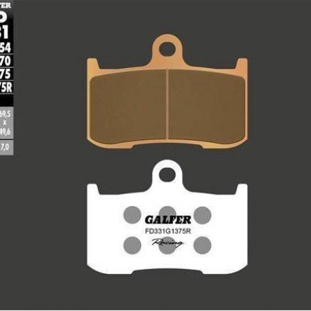 FD331G1375R PASTILLES DE FRE MOTO GALFER (SINTER SPORT RACING BRAKE PADS)