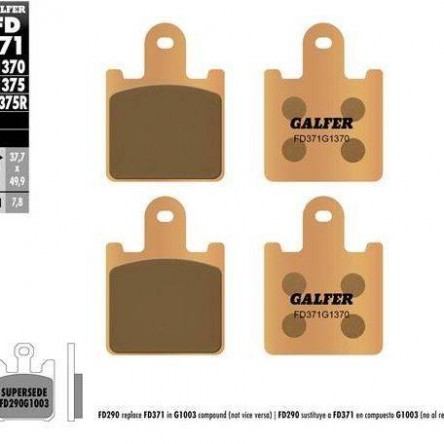 FD371G1370 PASTILLES DE FRE MOTO GALFER (SINTER STREET BRAKE PADS)