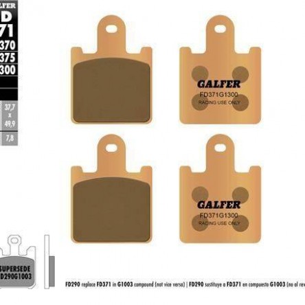 FD371G1300 PASTILLES DE FRE MOTO GALFER (SINTER GP BRAKE PADS)