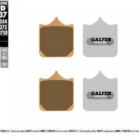 FD437G1375 PASTILLES DE FRE MOTO GALFER (SINTER SPORT BRAKE PADS)