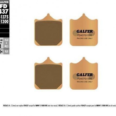 FD437G1300 PASTILLAS DE FRENO MOTO GALFER (SINTER GP BRAKE PADS)