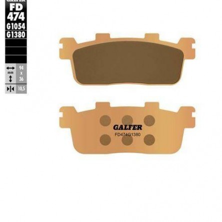 FD474G1380 PASTILLAS DE FRENO MOTO GALFER (SINTER SCOOTER BRAKE PADS)
