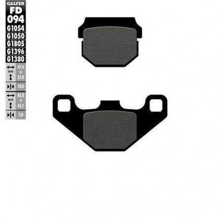 FD094G1054 PASTILLAS DE FRENO MOTO GALFER (SEMI METAL BRAKE PADS)