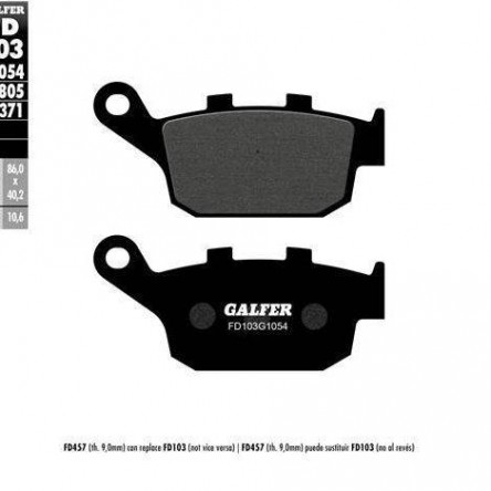 FD103G1054 PASTILLES DE FRE MOTO GALFER (SEMI METAL BRAKE PADS)