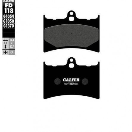 FD118G1054 PASTILLES DE FRE MOTO GALFER (SEMI METAL BRAKE PADS)