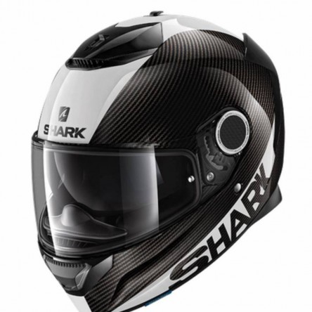 CASCO INTEGRAL SHARK SPARTAN CARB 1.2 SKIN Carbon White Silver