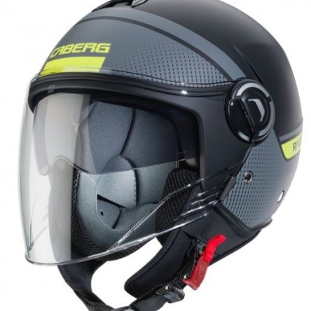CASC JET CABERG RIVIERA V4 G1 NERO OPACO/ANTRACITE/GIALLO FLUO
