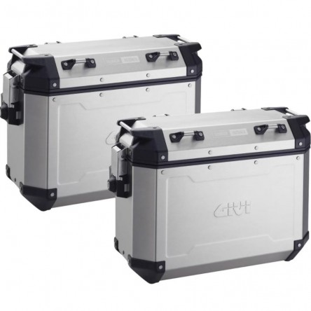 GIVI TREKKER OUTBACK 37 ALUMINIO NATURAL CAM-SIDE (PACK 2)