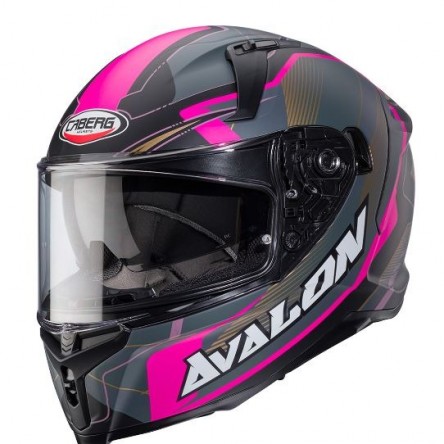 CASCO INTEGRAL CABERG AVALON X OPTIC MATT BLACK/GREY/FUCHSIA 22.06
