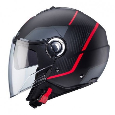 CASC JET CABERG RIVIERA V4X GEO MATT BLACK/RED/ANTHRACITE  ECE 22.06