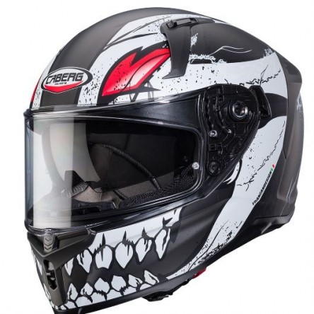 CASCO INTEGRAL CABERG AVALON X PUNK MATT GREY/WHITE/RED ECE 22-06