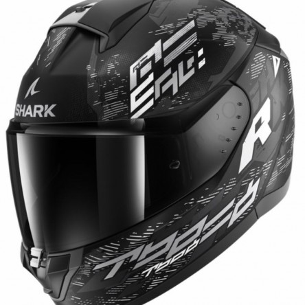 CASCO INTEGRAL SHARK RIDILL 2 MOLOKAI Mat Black White Silver