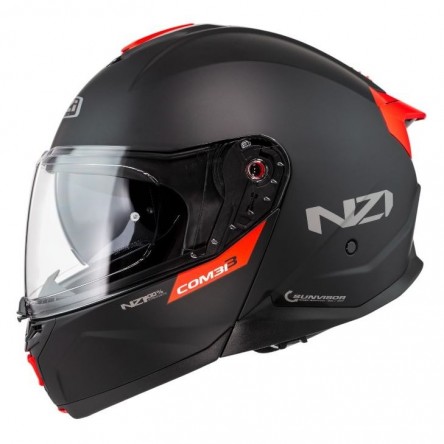 CASC ABATIBLE NZI COMBI 3 DUO SOLID NOUVEAU BLACK&RED UN/ECE R.22.06