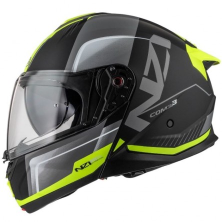 CASC ABATIBLE NZI COMBI 3 DUO ORBE BLACK&ANTHRACITE&YELLOW UN/ECE R.22.06