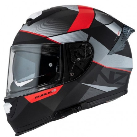 CASCO INTEGRAL NZI EURUS 4 STREAM DUO VANGUARD BLACK&ANTRACITE&RED&TINTED S MATT